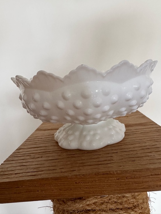 Fenton Other - Fenton White Hobnail Milk Glass Compote